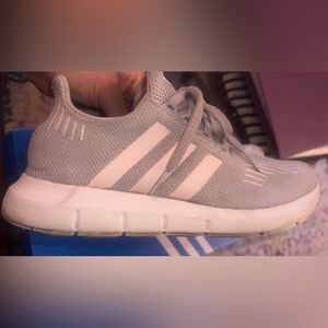 Good Condition Women Adidas Swift Run Grey Ice Pink 7.5